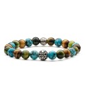 Bracciale uomo pietre e argento