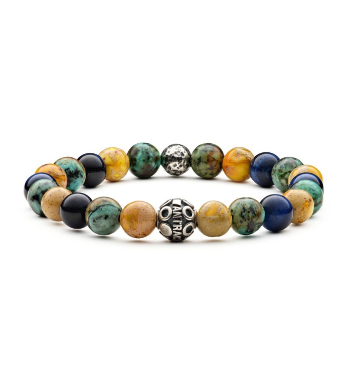 Bracciale uomo pietre e argento