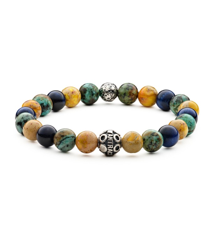 Bracciale uomo pietre e argento
