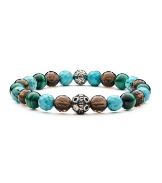 Bracciale uomo pietre e argento 2