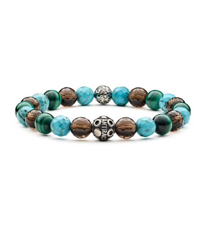 Bracciale uomo pietre e argento