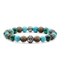 Bracciale uomo pietre e argento