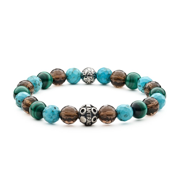 Bracciale uomo pietre e argento