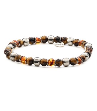 EDGAR - Men's bracelet in Amber and natural hard stones