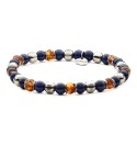 LAERTE - Men's bracelet in Amber and natural hard stones