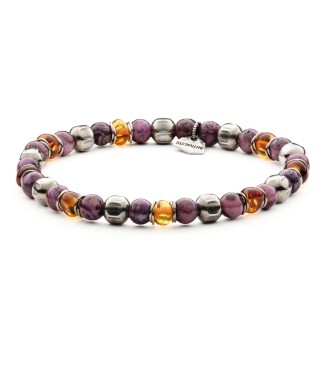 YARI - Men's bracelet in Amber and natural hard stones