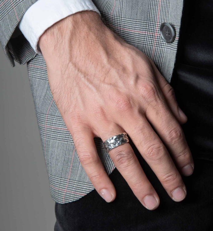 Sterling Silver Band Ring - CONTE Made in Italy