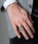 Sterling Silver Band Ring - CONTE Made in Italy