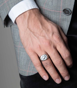 Men's silver ring - BARONE