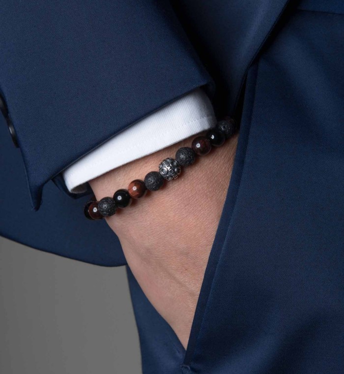 bracciale pietre nere