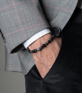 braccialetto nero da uomo 2