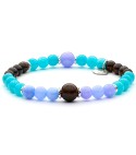 ROY - Men's and women's bracelet in silver sterling and natural colored stones