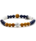 CANVAS - Men's and women's bracelet in silver sterling and natural colored stones