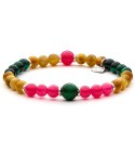 STOCK - Men's and women's bracelet POP Design in silver sterling and natural colored stones