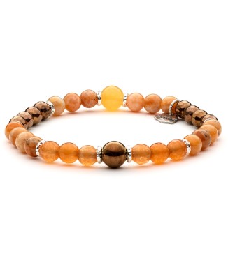BANG! - Men's and women's bracelet POP Design in silver sterling and natural colored stones