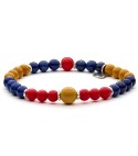 WOW! - Men's and women's bracelet POP Design in silver sterling and natural colored stones