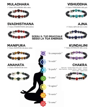 2° Chakra SVADHISTHANA Bracelet's men handmade in Italy 2