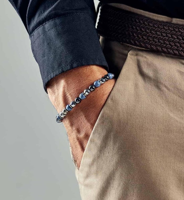 bracelet men hematite sodalite