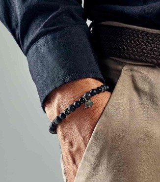 bracelet black stone 2